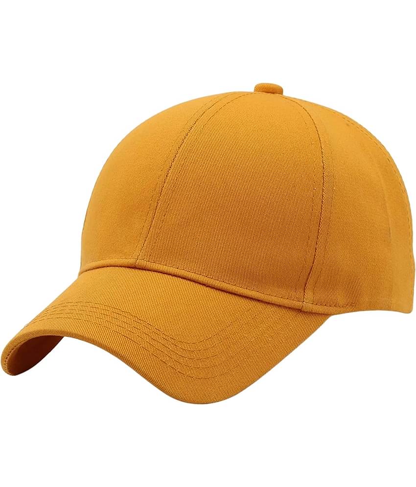 Zacharias - Cotton Blend Orange Men's Cap ( Pack of 1 )