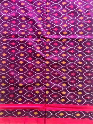 Ikkat Mercerised Cotton diamond-shaped