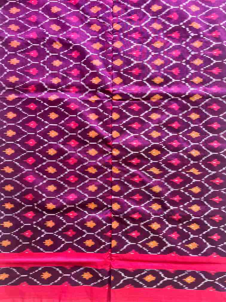 Ikkat Mercerised Cotton diamond-shaped