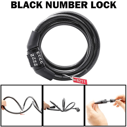 Orld Multipurpose Anti-Theft Steel Strong Cycle/Luggage/Helmet Security Number Lock Cycle Lock