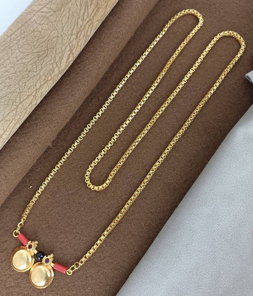 SHANKH-KRIVA Golden Mangalsutra ( Pack of 1 )