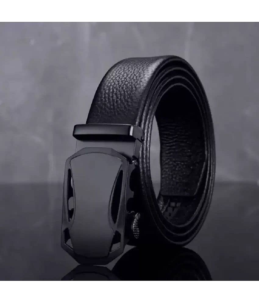 Clock21 - Black Faux Leather Men's Formal Belt ( Pack of 1 )
