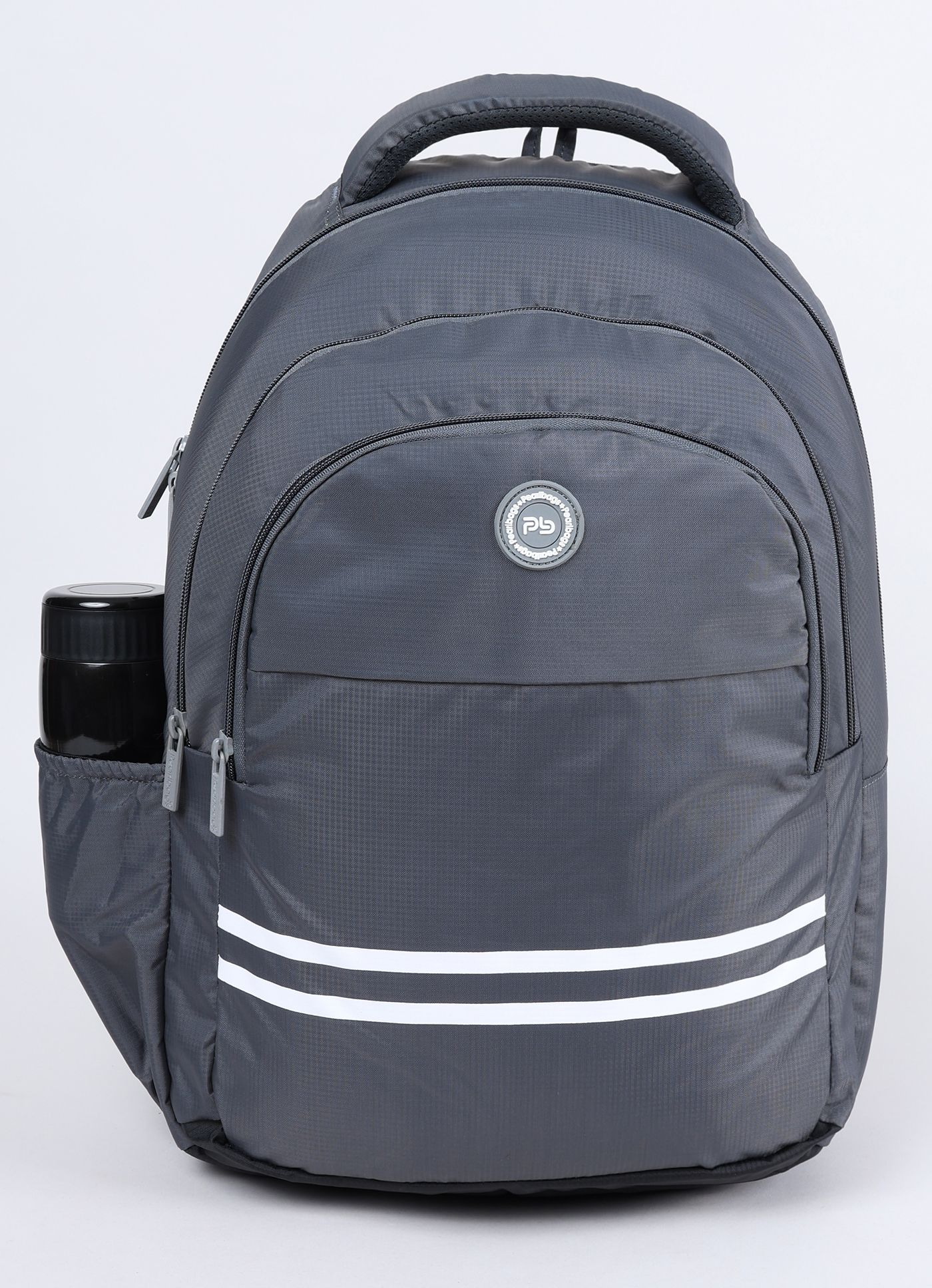 PB Pearlbags FLAUNT 25L Solid Casual Backpack,3 Compartment,Premium Fabric,Water Resistant Anti Theft,School & College Bag for Boys and Girls,Office & Travel Bag for Men and Women,48X31X17 Cms