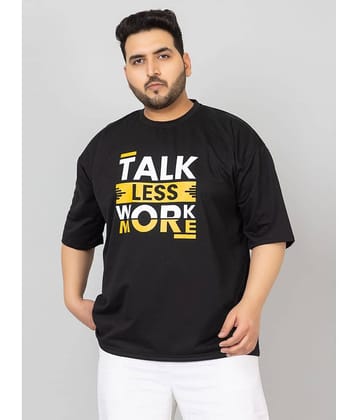 Chkokko Pack of 1 Cotton Blend Oversized Fit Men's T-Shirt ( Black )
