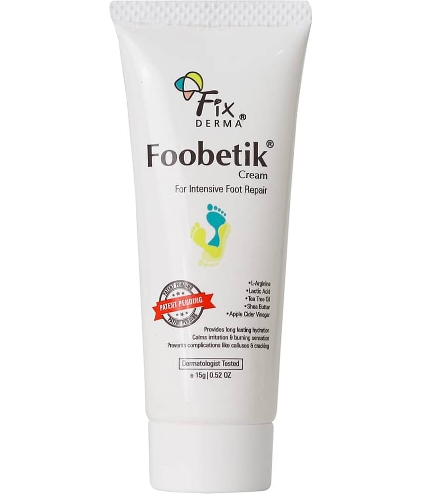 Fixderma Foobetik Cream, Foot Cream for Dry & Cracked Feet15g, (Pack of 1)