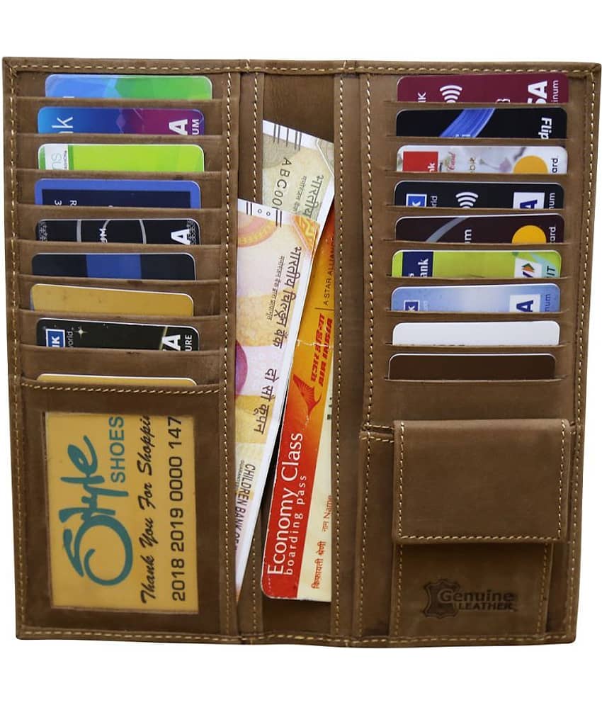 Style 98 Leather Tan Formal Long Wallet