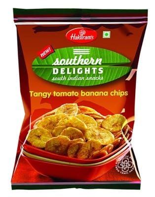 Haldiram's Delhi Banana Chips, Tangy Tomato, 200g