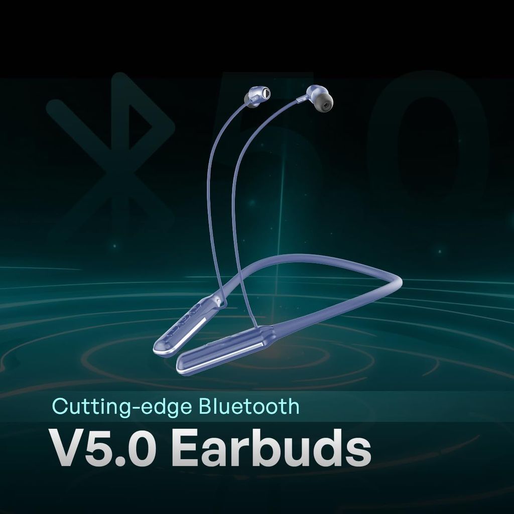 Cellecor BT-2 Waterproof Wireless Headphone with Big 75 Hours Playback time, Bluetooth V5.0, Voice assitance and Noise cancelation with inbuilt mic