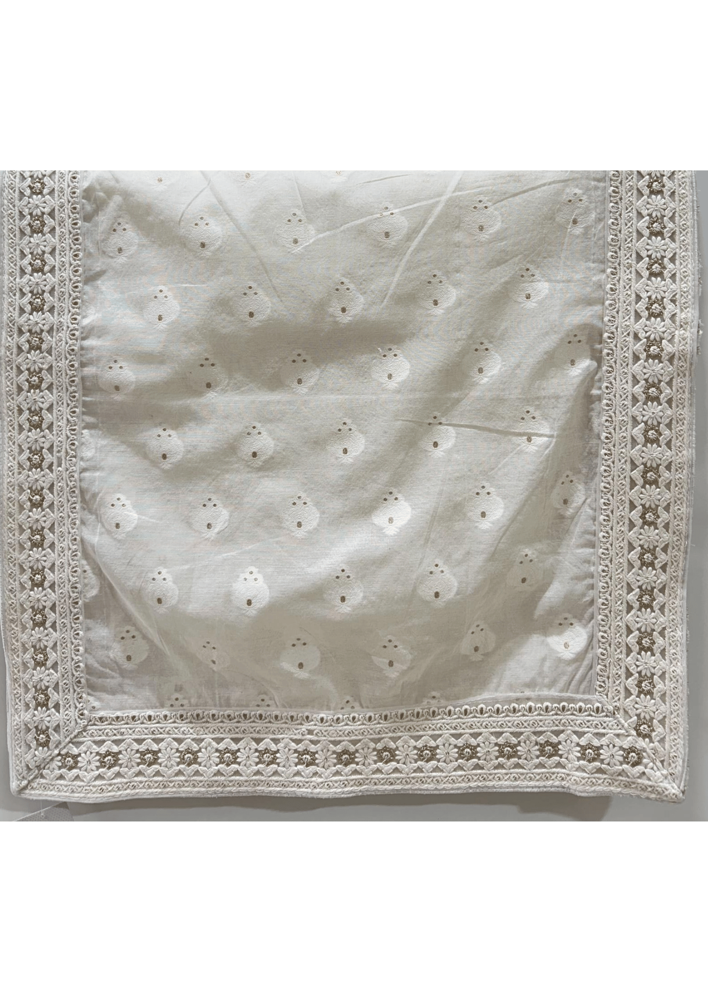 CREAM WEAVING  STOLE