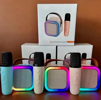 Bluetooth Speaker with Microphone & LED Lights