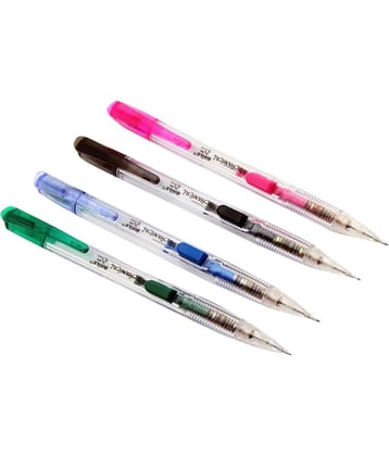 Srpc Set Of 4 - Baile 0.7 mm Mechanical Pencil With Eraser Transparent Pen Barrel New