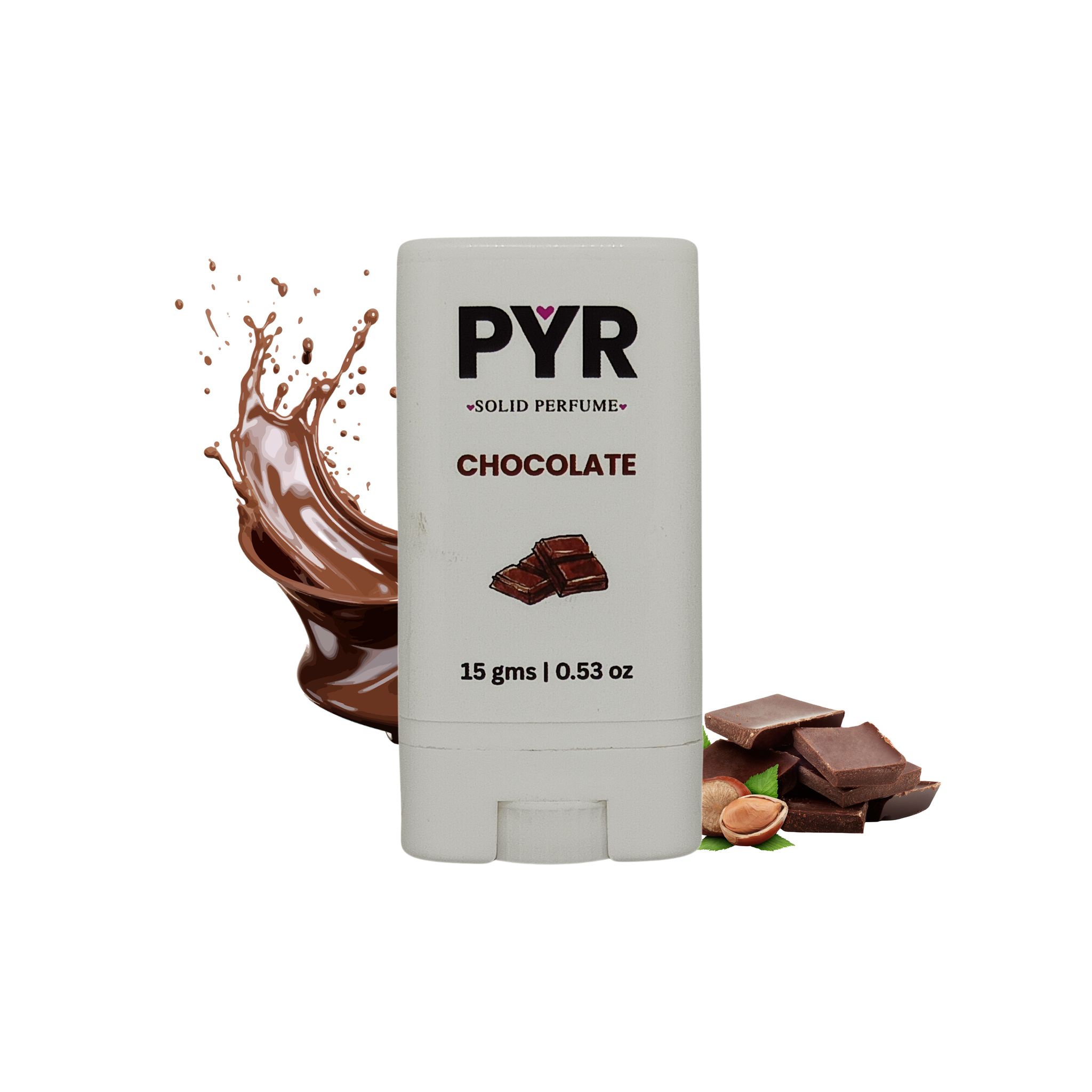 PYR Chocolate Solid Perfume 15g | Rich Sweet Cocoa Fragrance | Long-Lasting