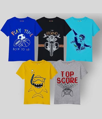 Kuchipoo Pack of 2 Boys Cotton Blend T-Shirt ( Multicolor )