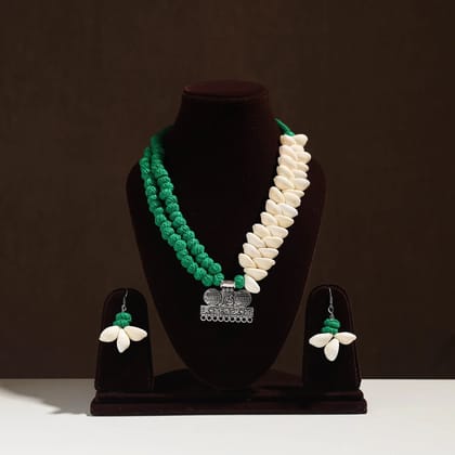 Multicolor - Handmade German Silver Shell Necklace Set 11