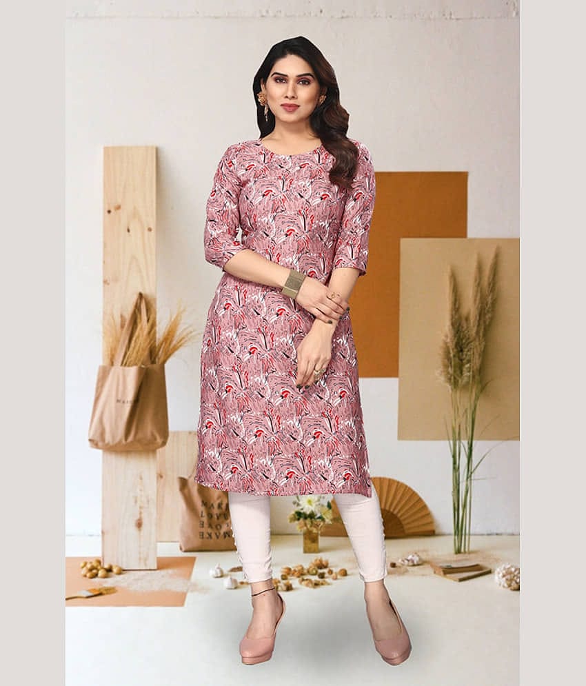 KETAKI FASHION Pack of 1 Crepe Printed Straight Women's Kurti - ( Multicolor )