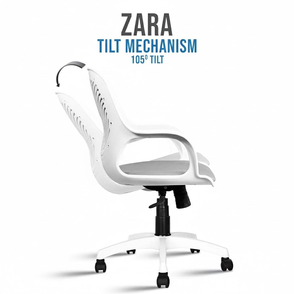 ROSE Zaria Mesh Mid-Back Ergonomic Office Chair