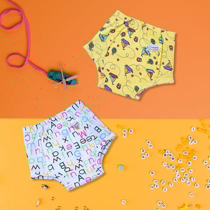 Potty Training Pants Kindergarten Tales & Sailing Hearts Print 2-3 Years Pack of 2-Size 2 (2-3 years)