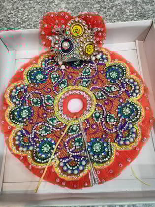 Heavy designer poshak for Ladoo gopal size 12"
