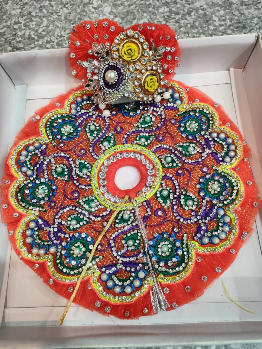 Heavy designer poshak for Ladoo gopal size 12"