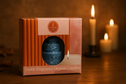 SS Enterprise Organic Soy Wax Cake Shape Designer Candles, Scented Aromatic Fragrance, Smoke-Free, Birthday Cake Candles, Pack of 1