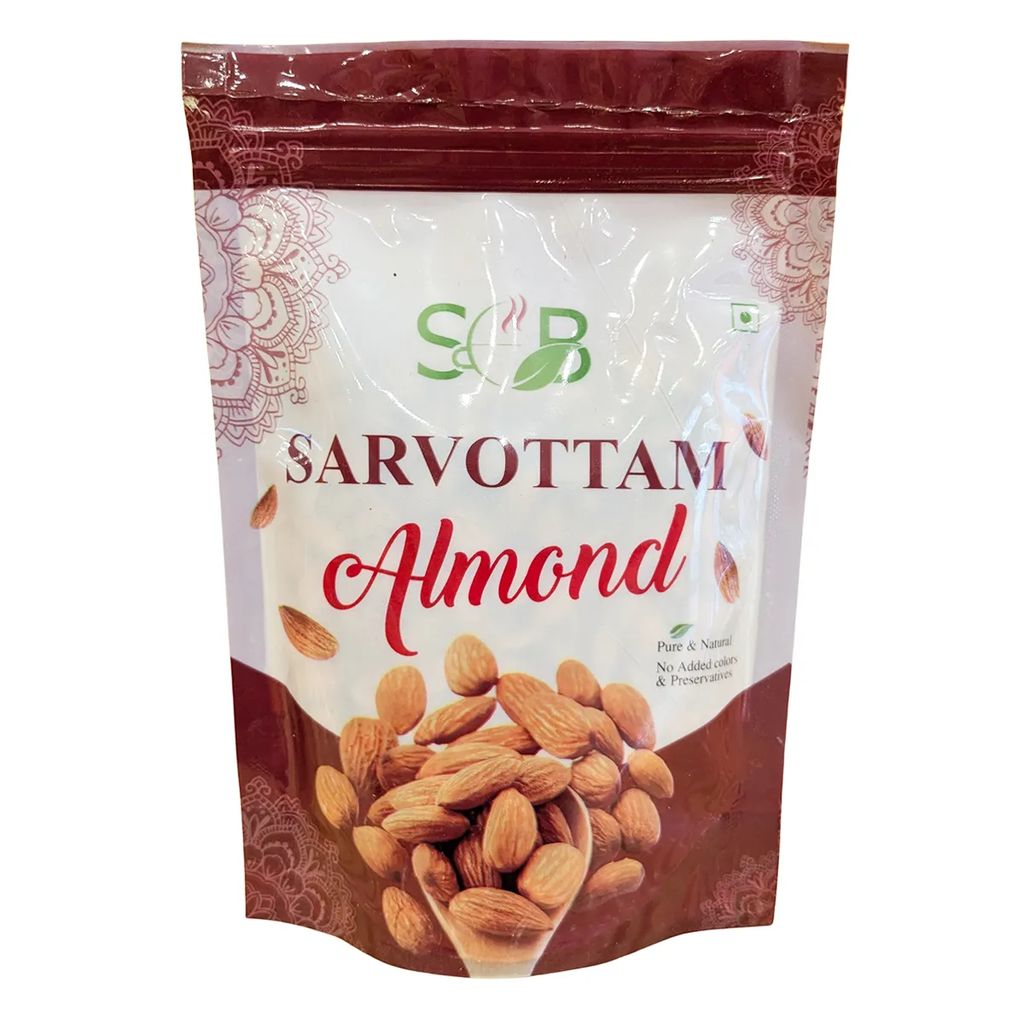Sarvottam Gurbandi Whole Almonds 250g | Premium Quality | Rich Nutrients | Natural Healthy Dry Fruits