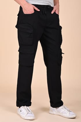 Trendy - Cargo Streetwear Trouser - Black-XL-36 / BLACK