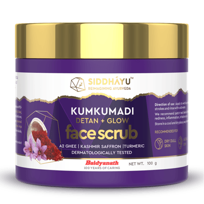 Baidyanath Siddhayu Kumkumadi Detan plus Glow Face Scrub 100 Gms