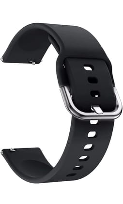 Exelent 19mm Soft Silicone Smartwatch Band, Metal Buckle Strap for Noise ColorFit Pulse, ColorFit Pro 2/Oxy, Noise ColorFit Beat, Boat Storm Smart Watch (19MM)