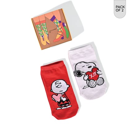 Thela Gaadi Peanuts : Xoxo Socks (Pack of 2 Pairs)