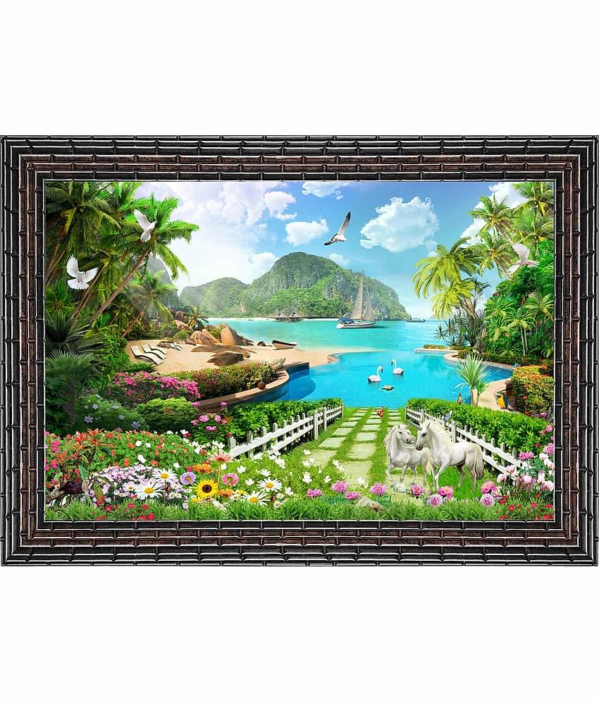 Indianara Landscape Painting With Frame