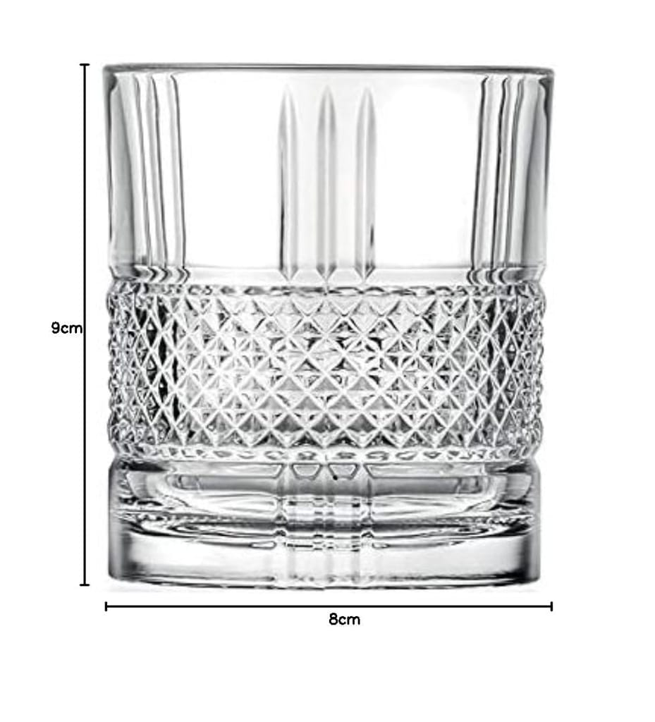 Premium Stylish,Crystal Bourbon Whiskey Brandy Glasses Wine Glass Crafted Lead Free Glass Great Rocks Barware for Scotch Bourbon Liquor Cocktail Drinks Spirit Drinks Scotch Cognac,(310 ml)