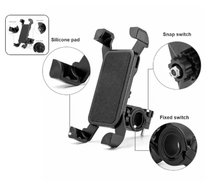360 Rotation Phone Mount Motorbike Phone Holder (1 Pc)