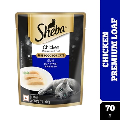 Sheba Fine Premium Chicken Premium Loaf Adult (1 + Years) Wet Cat Food 70g Sheba Fine Premium Chicken Premium Loaf Adult (1 + Years) Wet Cat Food 70g