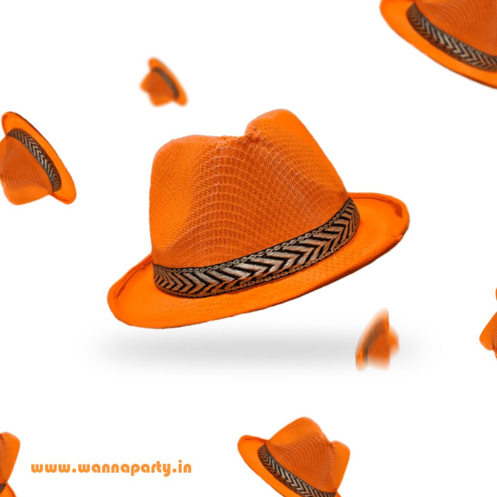 Fedora Hat Neon Orange