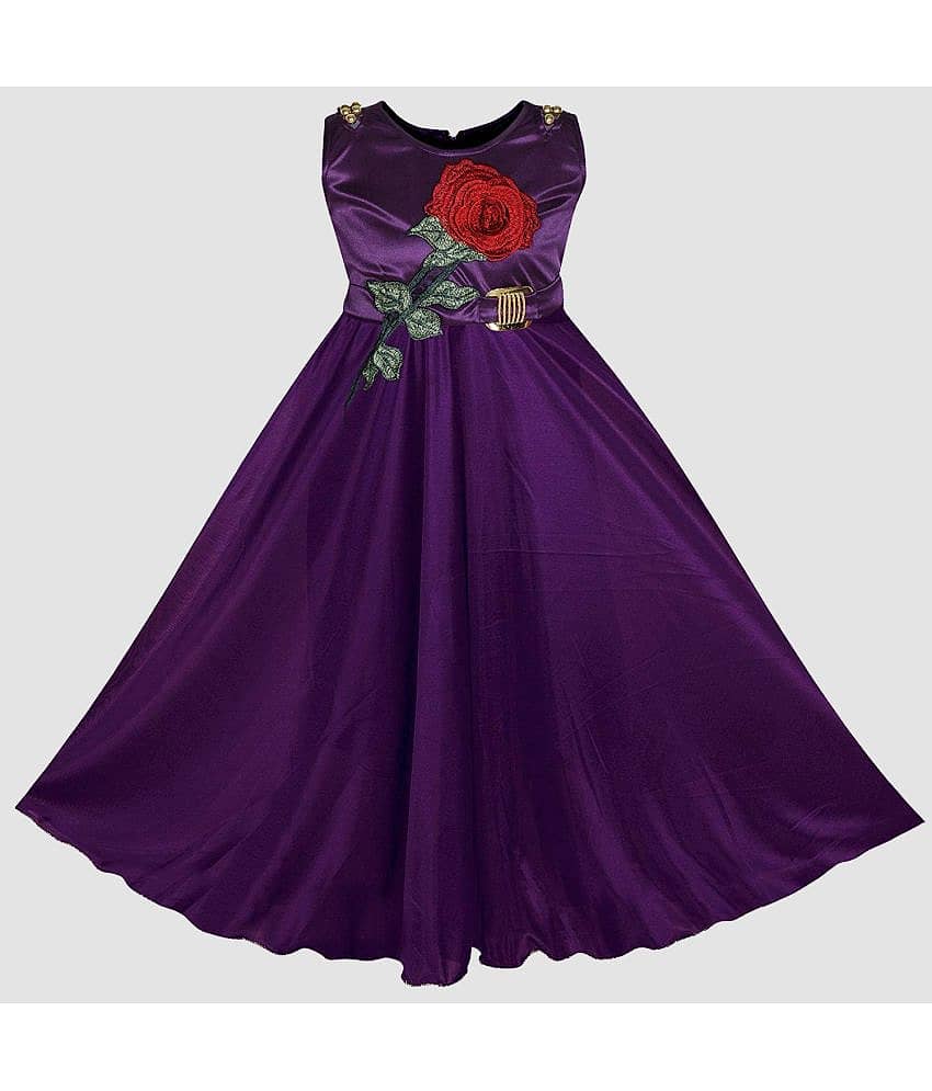 9stiches - Red Lycra Baby Girl Frock ( Pack of 1 )