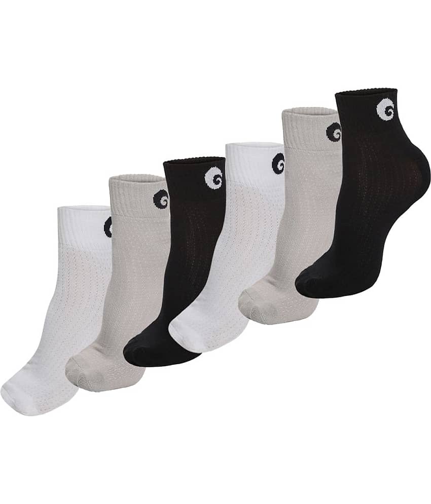 Omtex - Cotton Men's Self Design Multicolor Ankle Length Socks ( Pack of 6 )