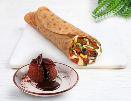 Cheesy Tandoori Chicken Roll + Chocolava