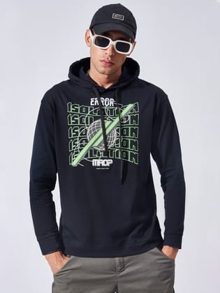 Error Black Oversized Hoodie T-Shirt-S