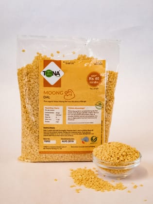 Tona Organic Wholesome Moong Dal, 500 gm