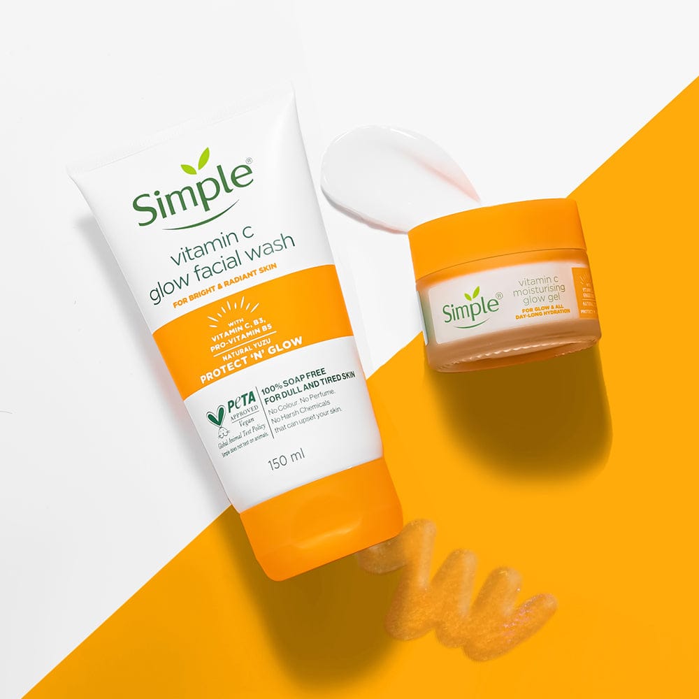 Vitamin C Glow Facial Wash + Moisturising Gel Combo