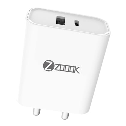 Zoook Turbo Charge 3 - 25W QC & PD Charger- White