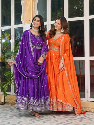 Beautiful Party Wear Gown Pent And Dupatta