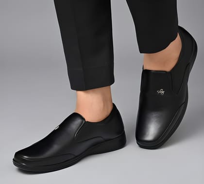 WUGO::Latest Fabulous Men Formal Shoes|Black Moccasin Shoes|Office Shoes For Men's & Boys (Free Home Delivery)
