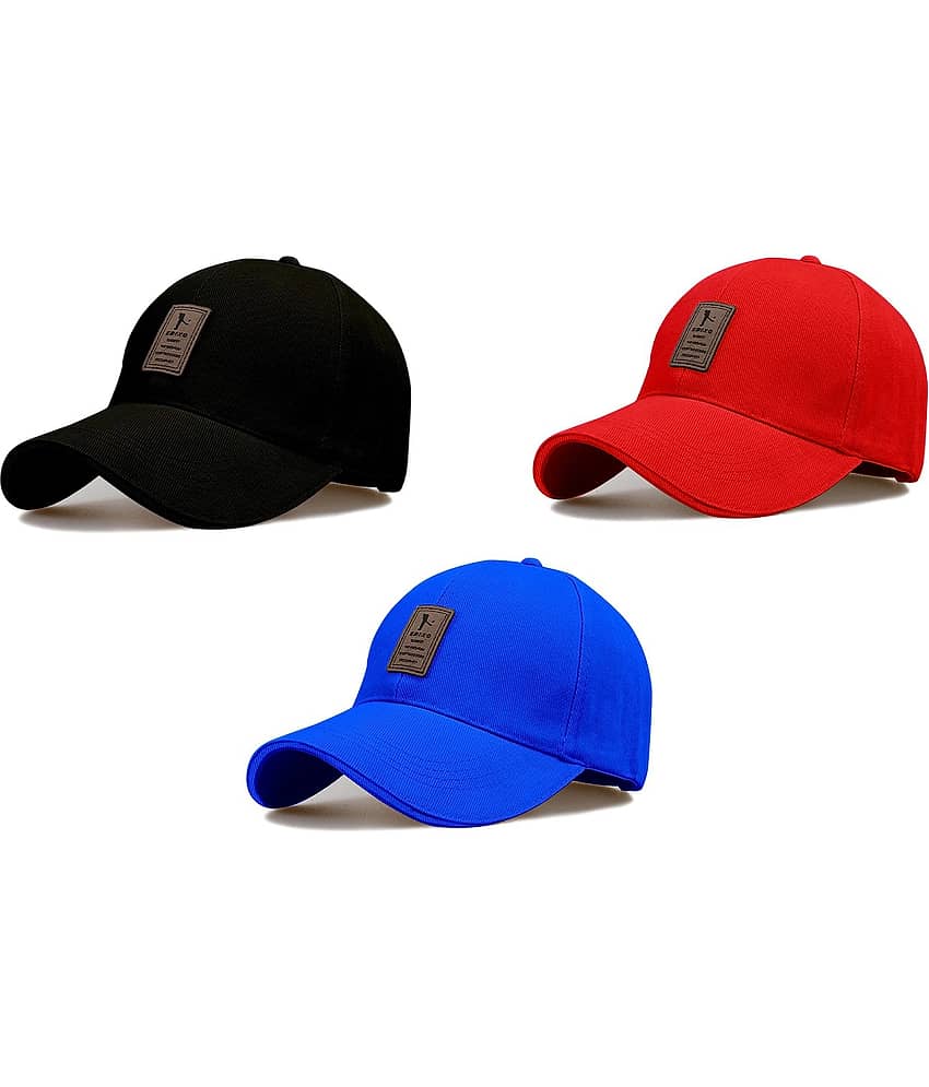 Alamos Pack of 3 Cotton Men's Cap ( Multicolor )