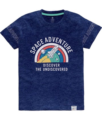 CODEZ Pack of 1 Boys Cotton Blend T-Shirt ( Blue )