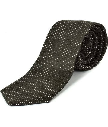 Greyon Black Polyester Formal Thin Tie