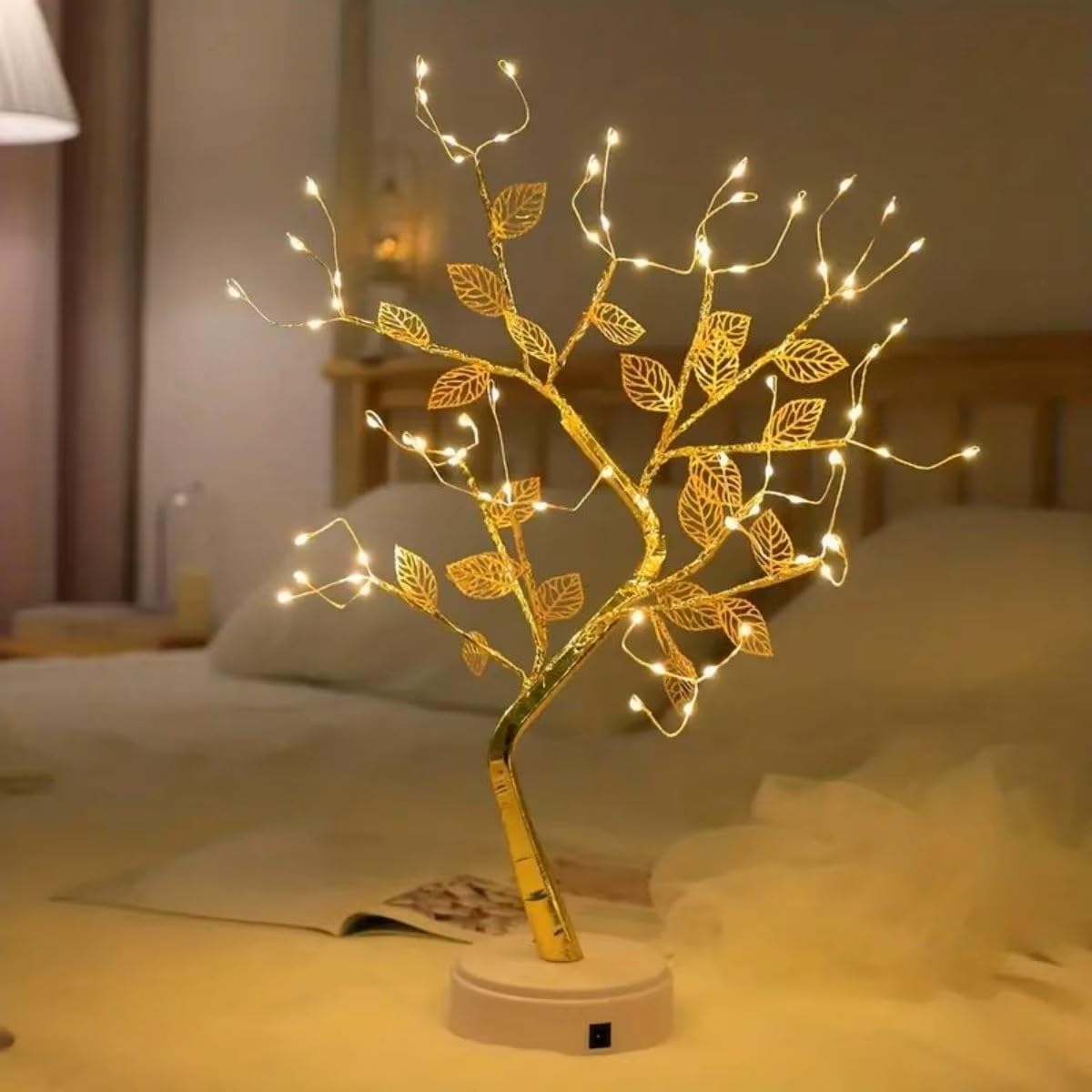 GLOWSERIE Enchanting Gold Tree LED Light Decor for Home Ambiance