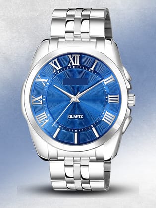Blue 3D Roman Stainless Steel Analog Watch for Men LR126 Blue 3D Roman Stainless Steel Analog Watch for Men LR126