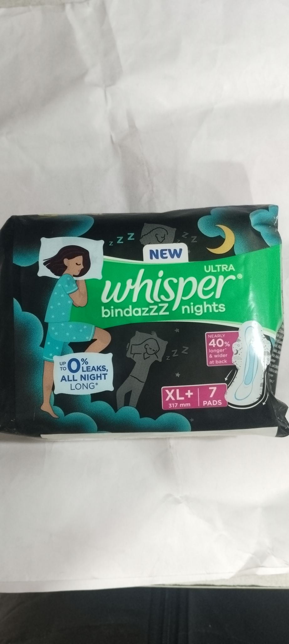 New Whisper All night Bindazzz nights Xl+ 7 