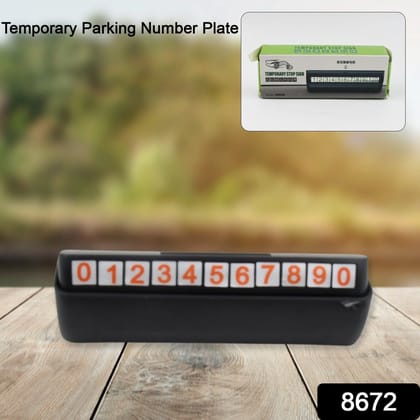 Temporary Car Parking Mobile Number Display with Magnetic Numbers Stickers (1Pc)